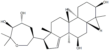 (13α,17α,20S,23R,24S)-21,25-Epoxy-4,4,8-trimethyl-5α-cholest-14-ene-3α,7α,23,24-tetrol结构式