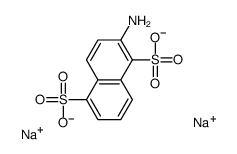 2-NAPHTHYLAMINE-1,5-DISULFONIC ACID DISODIUM SALT Structure