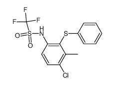 N-(4-Chloro-3-methyl-2-phenylsulfanyl-phenyl)-C,C,C-trifluoro-methanesulfonamide结构式