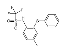 1,1,1-trifluoro-N-(4-methyl-2-phenylsulfanylphenyl)methanesulfonamide Structure