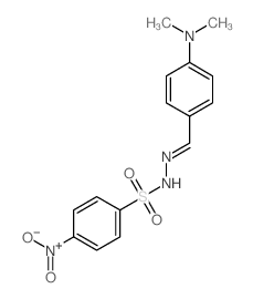 N-[(4-dimethylaminophenyl)methylideneamino]-4-nitro-benzenesulfonamide structure