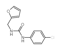 3-(4-chlorophenyl)-1-(2-furylmethyl)urea结构式