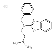 1,2-Ethanediamine, N-2-benzoxazolyl-N,N-dimethyl-N- (phenylmethyl)-, monohydrochloride structure