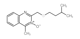 Quinazoline,4-methyl-2-[[(3-methylbutyl)thio]methyl]-, 3-oxide结构式