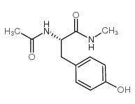 (S)-2-乙酰氨基-3-(4-羟基苯基)-N-甲基丙酰胺结构式