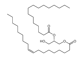 1-O-oleoyl-2-O-palmitoyl-sn-glycerol结构式
