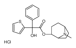 (8-methyl-8-azabicyclo[3.2.1]octan-4-yl) 2-hydroxy-2-phenyl-2-thiophen-2-ylacetate,hydrochloride结构式