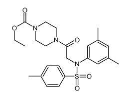 ethyl 4-[2-(3,5-dimethyl-N-(4-methylphenyl)sulfonylanilino)acetyl]piperazine-1-carboxylate Structure