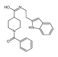 1-benzoyl-N-[2-(1H-indol-2-yl)ethyl]piperidine-4-carboxamide结构式