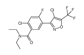 N,N-diethyl 2-chloro-4-fluoro-5-[(4-chloro-5-trifluoromethyl)isoxazole-3-yl]benzamide结构式