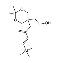 2-[2,2-Dimethyl-5-((E)-2-methylene-4-trimethylsilanyl-but-3-enyl)-[1,3]dioxan-5-yl]-ethanol结构式