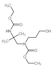 ethyl N-[2-(ethoxycarbonylamino)-2-methyl-propyl]-N-(3-hydroxypropyl)carbamate结构式