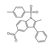 2-methyl-1-(4-methylphenyl)sulfonyl-5-nitro-3-phenylindole Structure