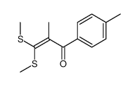 2-methyl-1-(4-methylphenyl)-3,3-bis(methylsulfanyl)prop-2-en-1-one结构式