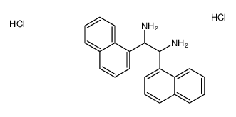 1,2-dinaphthalen-1-ylethane-1,2-diamine,dihydrochloride Structure