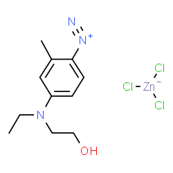 4-[ethyl(2-hydroxyethyl)amino]-2-methylbenzenediazonium trichlorozincate Structure