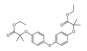 ethyl 2-[4-[4-(1-ethoxy-2-methyl-1-oxopropan-2-yl)oxyphenyl]sulfanylphenoxy]-2-methylpropanoate结构式