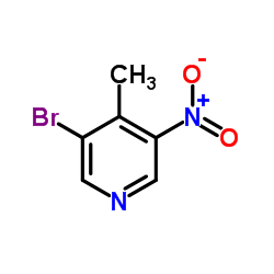 3-溴-4-甲基-5-硝基吡啶结构式