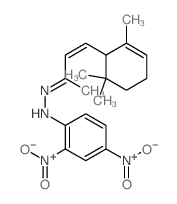 3-Buten-2-one, 4- (2,6,6-trimethyl-2-cyclohexen-1-yl)-, (2, 4-dinitrophenyl)hydrazone Structure