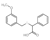 2-[(3-methoxyphenyl)methylsulfanyl]-2-phenyl-acetic acid structure