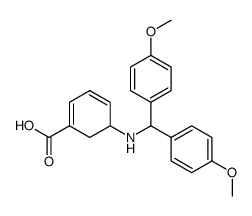 5-((bis(4-methoxyphenyl)methyl)amino)cyclohexa-1,3-diene-1-carboxylic acid结构式