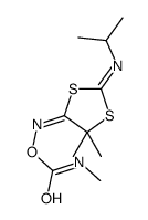 [(E)-(5,5-dimethyl-2-propan-2-ylimino-1,3-dithiolan-4-ylidene)amino] N-methylcarbamate结构式