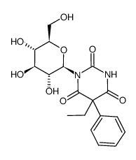 5-ethyl-1-β-D-glucopyranosyl-5-phenyl-2,4,6-(1H,3H,5H)pyrimidinetrione Structure