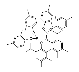3,3'-diisopropyl-5,5',6,6'-tetramethyl-[1,1'-biphenyl]-2,2'-diyl tetrakis(2,4-dimethylphenyl) bis(phosphite) Structure