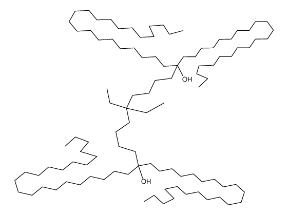 28,28-diethyl-23,33-didocosyl-pentapentacontane-23,33-diol结构式