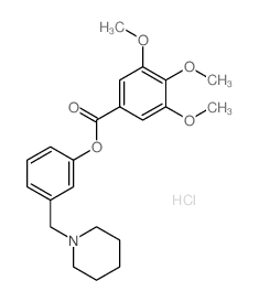 Benzoic acid,3,4,5-trimethoxy-, 3-(1-piperidinylmethyl)phenyl ester, hydrochloride (1:1)结构式