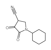 1-cyclohexyl-4,5-dioxo-pyrrolidine-3-carbonitrile Structure