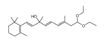 (trimethyl-2,6,6 cyclohexene-1 yl)-9 diethoxy-1,1 dimethyl-3,7 hydroxy-7 nonatriene-3,5,8 Structure