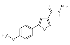 5-(4-methoxy-phenyl)-isoxazole-3-carboxylic acid hydrazide Structure