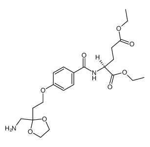 diethyl N-[p-(1-amino-2-oxo-4-oxabutanoyl)benzoyl]-L-glutamate ketal Structure