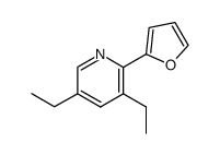 3,5-diethyl-2-(2-furyl)pyridine Structure