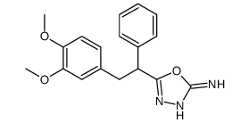 5-[2-(3,4-dimethoxyphenyl)-1-phenylethyl]-1,3,4-oxadiazol-2-amine结构式