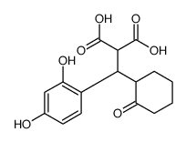 2-[(2,4-dihydroxyphenyl)-(2-oxocyclohexyl)methyl]propanedioic acid Structure