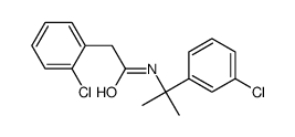 2-(2-chlorophenyl)-N-[2-(3-chlorophenyl)propan-2-yl]acetamide Structure