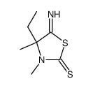 3,4-dimethyl-4-ethyl-5-iminothiazolidine-2-thione Structure