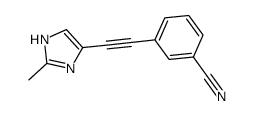 Benzonitrile, 3-[(2-methyl-1H-imidazol-4-yl)ethynyl]- (9CI) structure