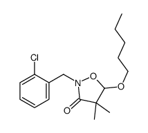 2-[(2-chlorophenyl)methyl]-4,4-dimethyl-5-pentoxy-1,2-oxazolidin-3-one结构式