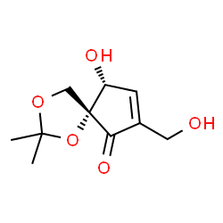 1,3-Dioxaspiro[4.4]non-7-en-6-one, 9-hydroxy-7-(hydroxymethyl)-2,2-dimethyl-, (5R,9R)-rel- (9CI)结构式