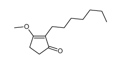 2-heptyl-3-methoxycyclopent-2-en-1-one结构式