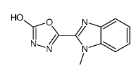 5-(1-methylbenzimidazol-2-yl)-3H-1,3,4-oxadiazol-2-one结构式