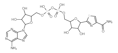 [[5-(6-aminopurin-9-yl)-3,4-dihydroxyoxolan-2-yl]methoxy-hydroxyphosphoryl] [5-(4-carbamoyl-1,3-thiazol-2-yl)-3,4-dihydroxyoxolan-2-yl]methyl hydrogen phosphate结构式