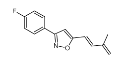 3-(4-fluorophenyl)-5-(3-methylbuta-1,3-dienyl)-1,2-oxazole结构式