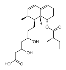 (3R,5R)-7-[1,2,6,7,8,8aβ-Hexahydro-8α-[[(2S)-2-methylbutyryl]oxy]-2β-methylnaphthalene-1β-yl]-3,5-dihydroxyheptanoic acid Structure