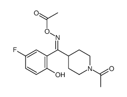 (E)-1-Acetyl-N-(acetyloxy)-α-(5-fluoro-2-hydroxyphenyl)-4-piperidinemethanimine Structure