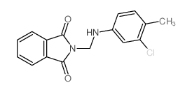 2-[[(3-chloro-4-methyl-phenyl)amino]methyl]isoindole-1,3-dione结构式