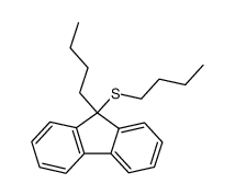 butyl(9-butyl-9H-fluoren-9-yl)sulfane结构式